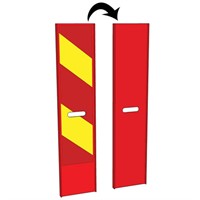 Sidomarkeringsskärm X3 4mm gul, Vänster