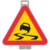 Vägmärke A10, N3 plastskylt med handtag