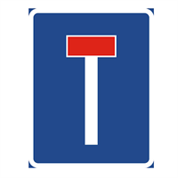 E17 N3 Återvändsväg, plast, för kona, 400x500mm