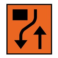 F26-2 N3F Körfält avstängt, plast 800x1000mm