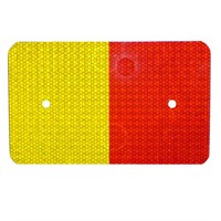 Reflexplåt SERGEL, röd/gul, 3, 240x150 mm, inkl. skruv