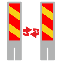 X3 2-sidig Vänster/Vänster Sidomarkeringsskärm till Deltabloc