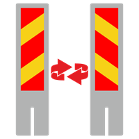 X3 2-sidig Höger/Vänster Sidomarkeringsskärm till Deltabloc