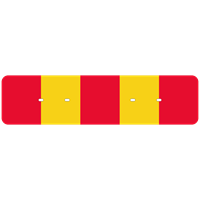 Reflexplåt "Hulk/Grisreflex" R/G, 3, 150x600mm, med skruvhål