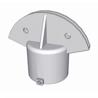 Toppfäste för 60mm stolprör, silumin.