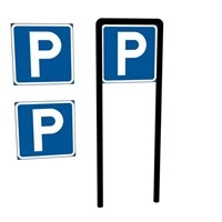 Skyltbåge "rak" 600mm med 2-sid Vägmärke N3