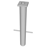 Fundamentrör för skyltbåge med bultförband och M20x60 Bult