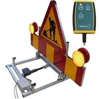 Takskylt V2, 2-sidig, 12/24V, A20 + X2 + LED-lampor B=1500mm