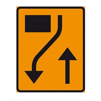 F26-2 L3F Körfält avstängt,  plast, 600x750mm