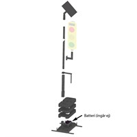 Stolpfot STABIL R6 170kg med 50W solcell och 80cm fotstöd