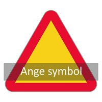 Vägmärke A0, 3L, plastskylt