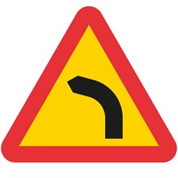 Vägmärke A1-1, 3N, plastskylt