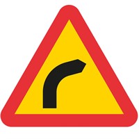 Vägmärke A1-2, 3N, plastskylt