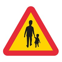 Vägmärke A14, 3N, plastskylt