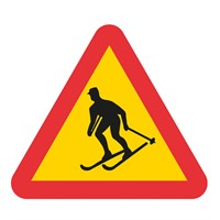 Vägmärke A17, 3N, plastskylt