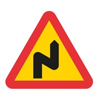 Vägmärke A2-2, 3N, plastskylt