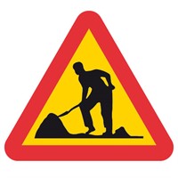 Vägmärke A20 Vägarbete, S3F, plast (Stor)