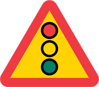 A22 N3  vägmärke i plast  Flerfärgsignal