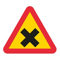 Vägmärke A28, 3N, plastskylt