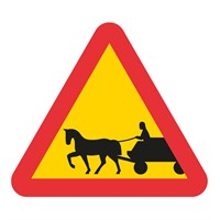 Vägmärke A32, 3N, plastskylt