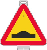 Vägmärke A9-1, N3, plastskylt med handtag