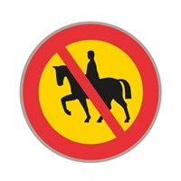 C14 N3 Förbudsmärke, plast