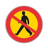 C15 N3 Förbudsmärke, plast