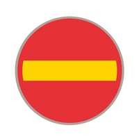 C1 N3 Förbudsmärke, plast