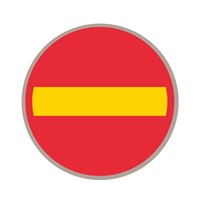 C1 S3 Förbudsmärke, plast, Ø900mm