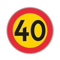 C31-40 N3 Förbudsmärke, plast