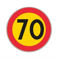 C31-7 S3 Förbudsmärke, plast, Ø900mm