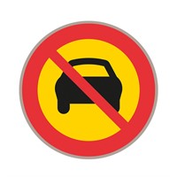 C4 N3 Förbudsmärke, plast