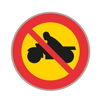 C5 N3 Förbudsmärke, plast