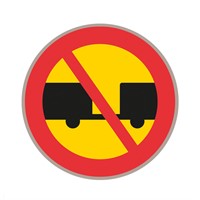 C6 N3 Förbudsmärke, plast