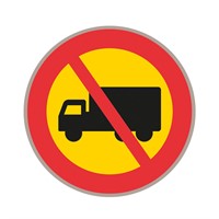 C7 N3 Förbudsmärke, plast