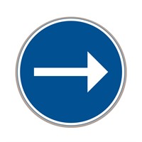 D1-2 N3 Vägmärke plast Påbjuden körriktning