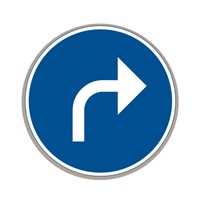 D1-5, N3, Påbjuden körriktning, höger,plast