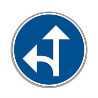 D1-6, N3, Påbjuden körriktning, plast