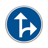 D1-7, N3, Påbjuden körriktning, plast