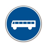 D10 N3 Påbjudet körfält, plast