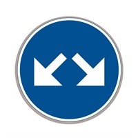 D2-3 N3 Påbjuden körbana, plast