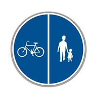 D7-2, N3, Påbjudna gång och cykelbanor, plast