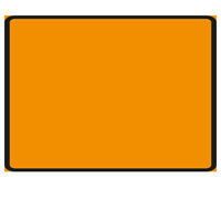 Vägmärke J2 orange 3F "ange text/symbol" 800x600 plast