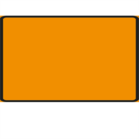 Vägmärke J2 orange 3F "ange text/symbol" 1200x600 plast