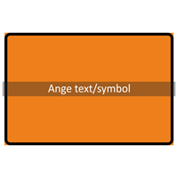 Vägmärke J2 orange 3F "ange text/symbol" 1200x800 plast