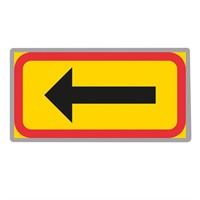 T-tavla T11-9, 3 gul/röd "vänsterpil", 400x200 plast