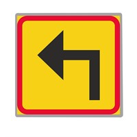 T12-5 N3 R/G, 1-sid Vänster, plast t-tavla 400x400mm